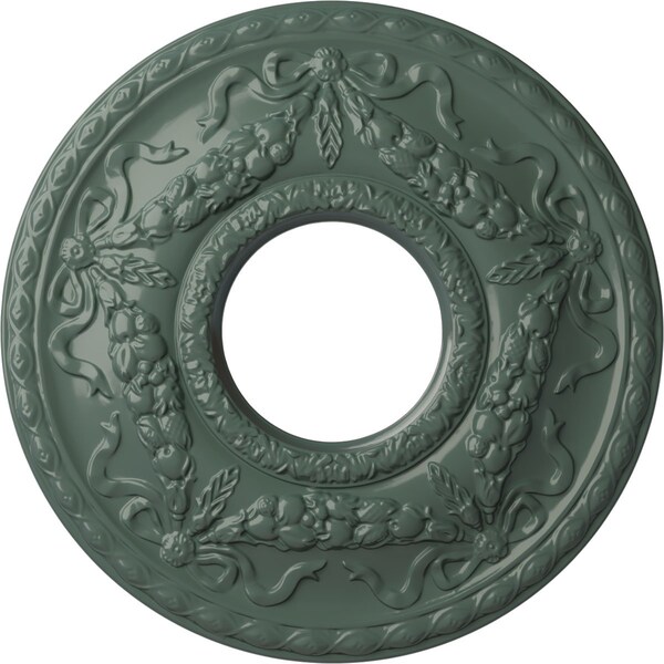 Ekena Millwork Hurley Ceiling Medallion (Fits Canopies up to 7 1/4"), 22 1/8"OD x 7 1/4"ID x 1 3/4"P, Cloud Burst CM26HUCBF - main